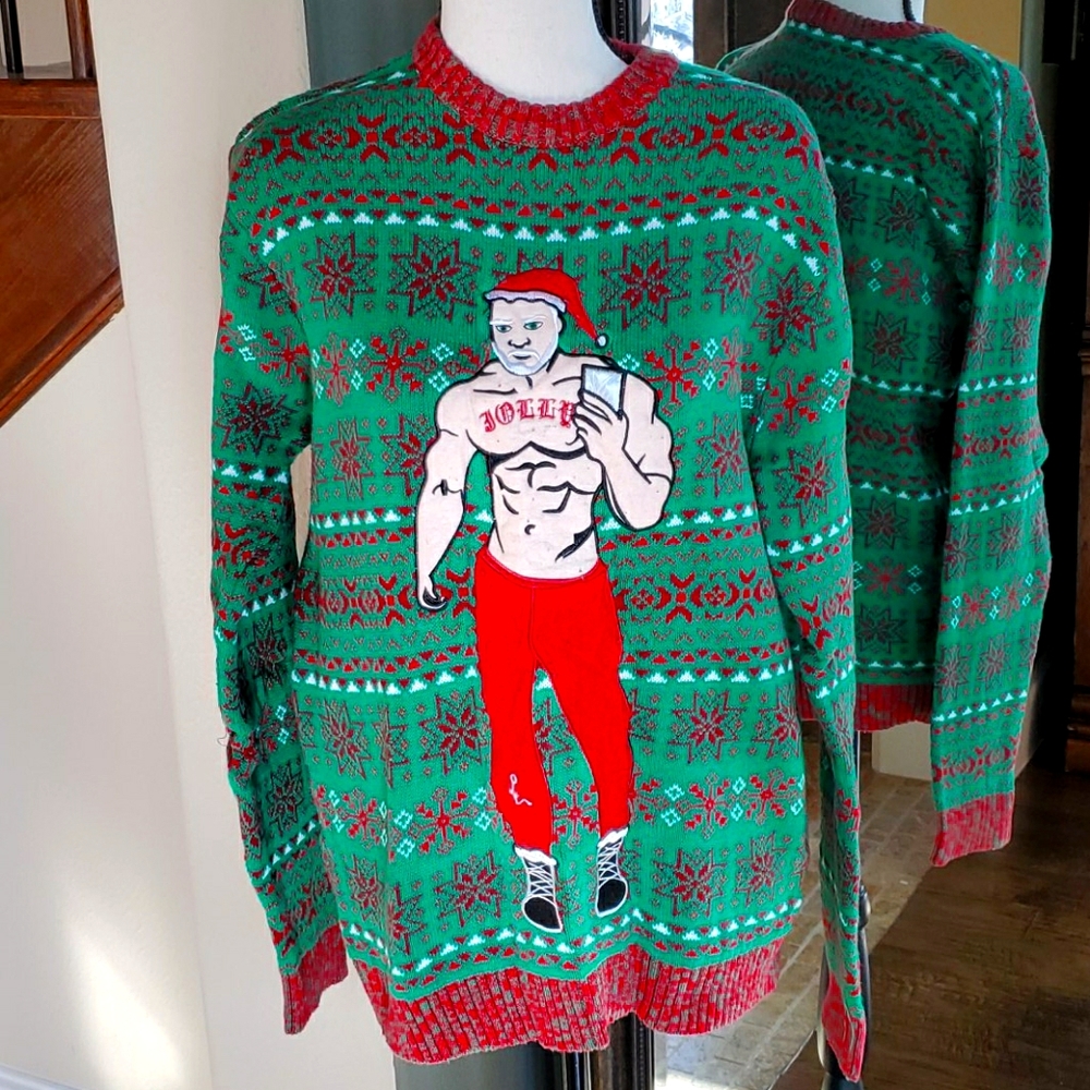 Ugly Christmas Sweater Swole Selfie